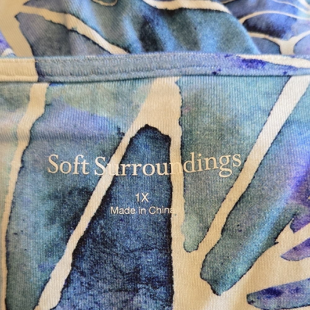 Soft Surroundings Aqua and Lavender Maxi Dress - Picture 2 of 3